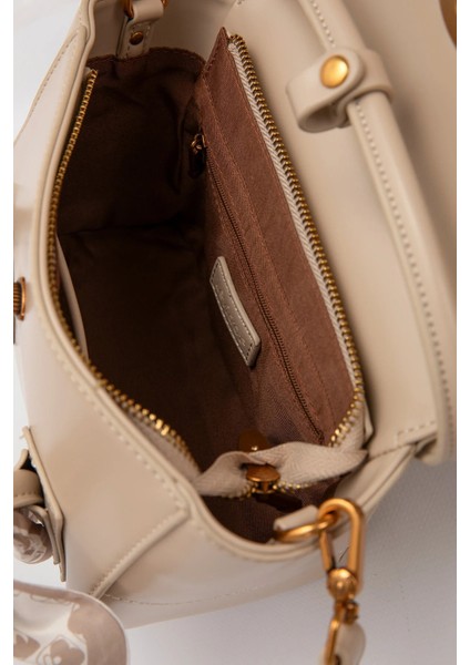 Küçük ve Şık Uzun Askılı Kadın Omuz ve El Çantası 930459 Vizon fırsatları