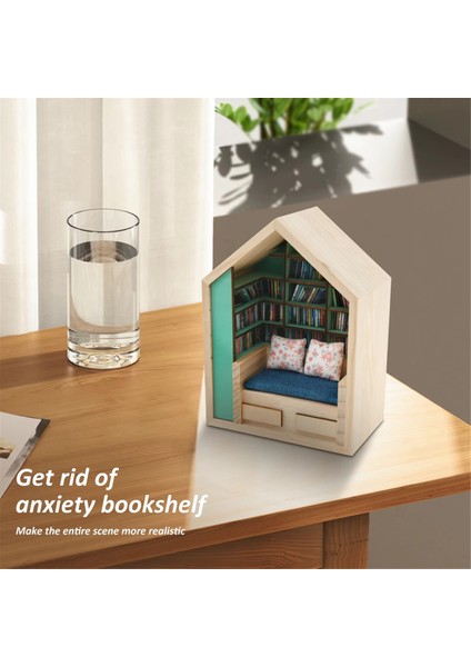 Stres Giderici Kitaplık Ahşap Mini Çalışma Vitrin Iki Yastıklı Kitaplık Stres Giderici Kitaplık (Yurt Dışından) fırsatları