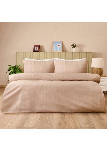 Soft Tanura Kolay Ütülenir Tek Kişilik Nevresim Seti - Bej