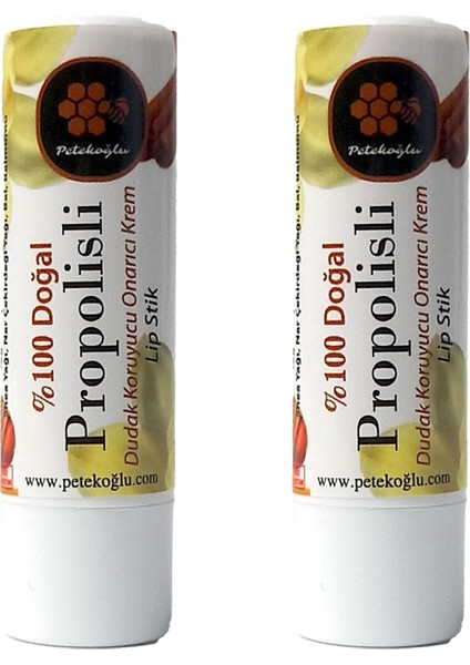 Petekoğlu (2 Adet) Dudak Kremi Propolis Bal Tarçın Sarı Kantaron Vanilya Shea Hindistan Cevizi Nar Çekirdeği Nemlendirici, Koruyucu Onarıcı fiyatları