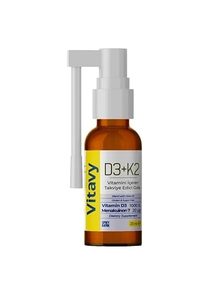Vitavy D3K2 Vitamini Sprey 20 ml (140 Puff) modelleri