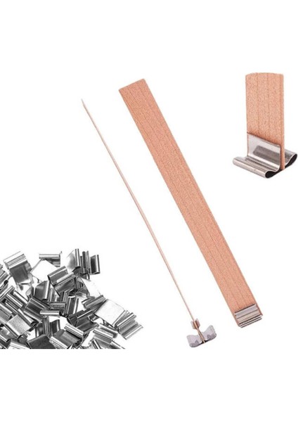 Ahşap Mum Fitili Sehpası 5 Adet ve Ahşap Fitil Tutacağı 5 Adet Seti Mum Yapımı Malzemeleri