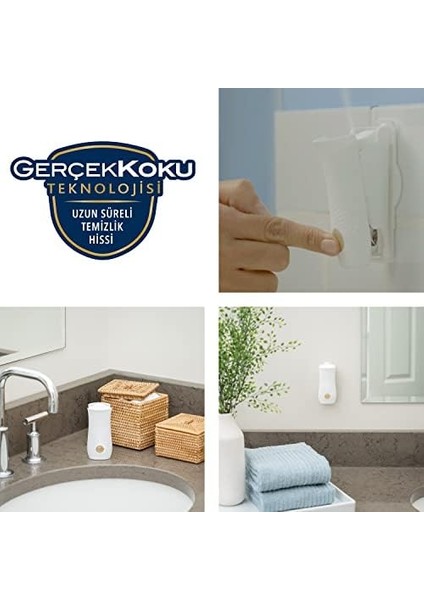 Glade Banyo Hava Tazeleyici Cihaz ve Yedek Temiz Çarşaf Ferahlığı 10 ml fiyatları