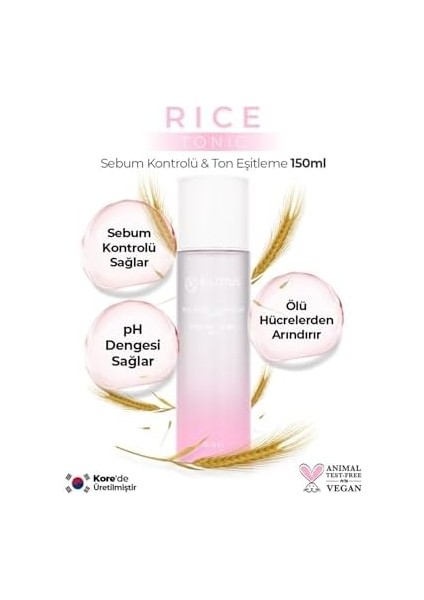 K-Lotus Beauty Sebum Kontrolü, Akne ve Komedon Karşıtı, Cilt Tonu Eşitleme Etkili Rice Sebum Kontrol Tonik 150ML fiyatları