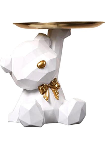 Depolama Tepsi Heykeli Anahtar Tutucu Figür, Mücevher Küpe Ruj Tepsi, Tabaklı Ayı Heykelleri, Heykeller Anahtar Kase-D (Yurt Dışından)