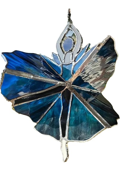 Dans Eden Kadın Vitray Döndürücü Açık Hava Asılı Dekor Bahçe Dekorasyonları Dekoratif Rüzgar Döndürücü Ouddoor Kelebek A (Yurt Dışından)