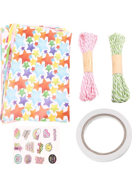 Gökkuşağı Doğum Günü Sarma Kağıdı, Çocuk Hediyesi Geri Dönüştürülebilir Doğum Günü Kadınlar Kızlar Erkekler, Tüm Hediye Sarma Dekorasyonu Durumları Için (Yurt Dışından)