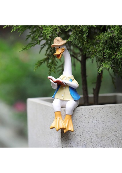 Çift Ördek Bahçe Heykelleri Karikatür Reçine Sevimli Oturan Tavuk Heykeli Kaz Severler Heykelcik Hediye Dekorasyon Ev B (Yurt Dışından) fırsatları
