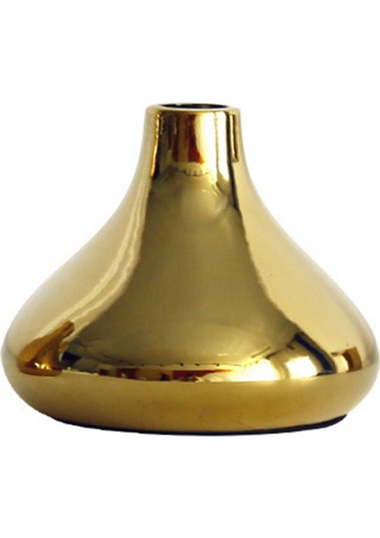 Iskandinav Ev Ofis Masaüstü Dekorasyon Lüks Vazolar Kaplama Altın Vazo Kurutulmuş Çiçek Vazo Seramik Vazo Modern Mini Vazo C (Yurt Dışından)