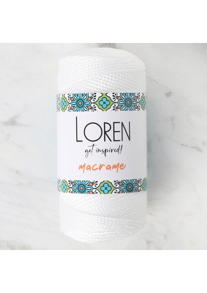 Loren Macrame Beyaz El Örgü Ipi - Rm 002 - 34324