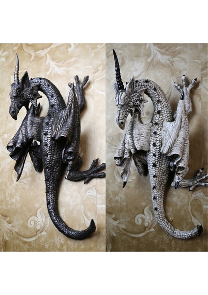 Beyaz Uçan Ejderha Başı ve Kuyruğu Sallanan Bahçe Kolye Bahçe Ev Dekorasyonu Süsleri Reçine El Sanatları (Yurt Dışından) modelleri