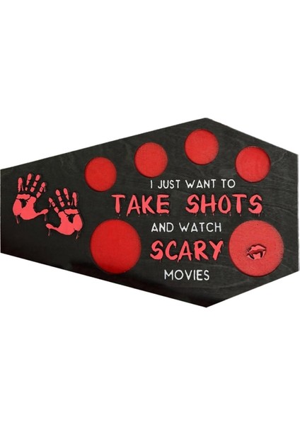 Cadılar Bayramı Korku Atış Tepsisi, Kablolu Şekilli Korku Buz Tepsisi, Ahşap Atış Cam Tepsisi, Mutfak Aksesuarları Şarap Atışı (Yurt Dışından)