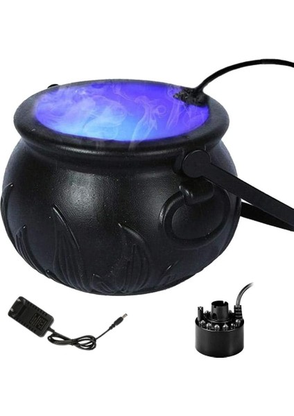 Cadılar Bayramı Cadı Kavanozu Kazan Sis Makinesi Duman Sis Makinesi Renkli Işık Tatil Partisi Dekorasyon Malzemesi Ab Fişi (Yurt Dışından)