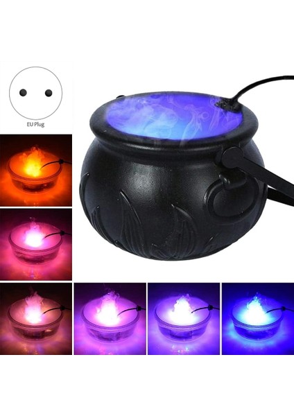 Cadılar Bayramı Cadı Kavanozu Kazan Sis Makinesi Duman Sis Makinesi Renkli Işık Tatil Partisi Dekorasyon Malzemesi Ab Fişi (Yurt Dışından) modelleri