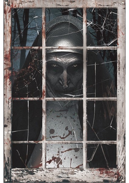 Cadılar Bayramı Kanlı Rahibeler Hayalet Yüz Kumaş Pencere Dekorasyonu Boyama BYJC001 (Yurt Dışından) modelleri