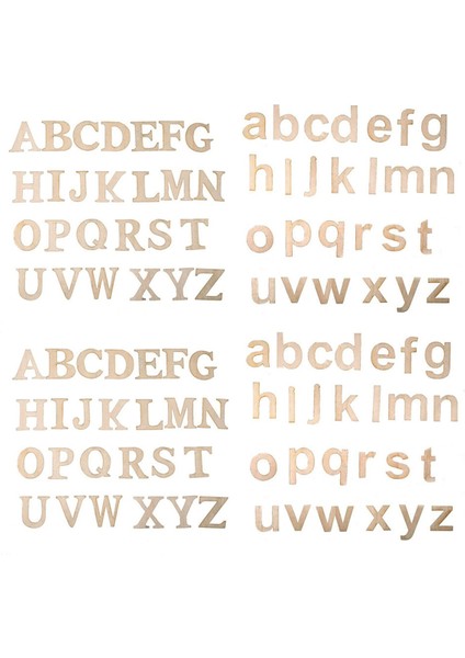 104 Adet Dıy El Sanatları Için Ahşap Alfabe Harfleri Ev Duvar Dekoru Için 3D Harfler (Yurt Dışından)