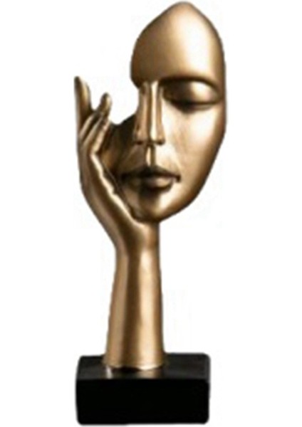 Iskandinav Heykeli Soyut Reçine Masaüstü Süsleri Heykel Figürinler Yüz Karakter Sanat El Sanatları Ofis Ev Dekorasyonu A (Yurt Dışından)