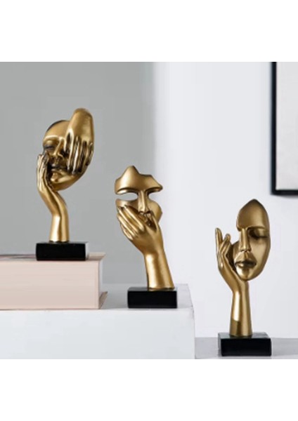 Iskandinav Heykeli Soyut Reçine Masaüstü Süsleri Heykel Figürinler Yüz Karakter Sanat El Sanatları Ofis Ev Dekorasyonu A (Yurt Dışından) fırsatları