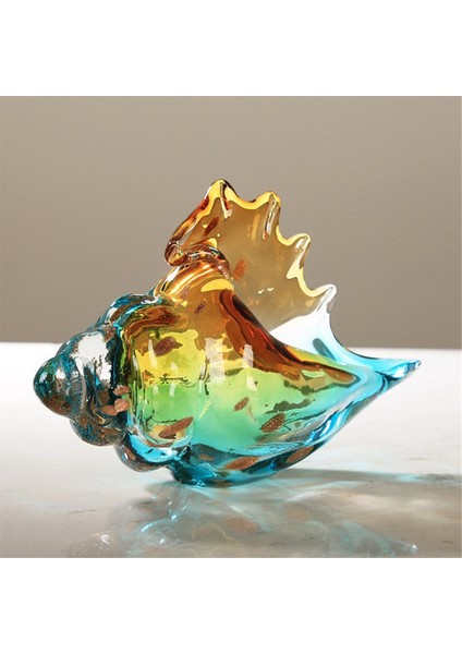 El Üflemeli Cam Deniz Kabuğu Heykeli, Cam Sanat Heykelciği, Deniz Kabuklarıyla Ev Dekoru, Kitaplık Dekorasyonu (Yurt Dışından) fiyatları