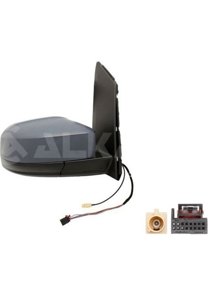 ALKAR-9242877 - Dıs Dıkız Aynası Sag Astarlı Isıtmalı Elektrıklı Antenlı 5 Pın Volkswagen Caddy 2015-2020