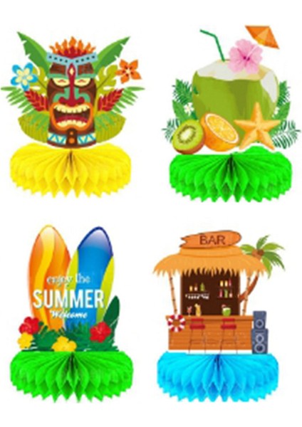 8 Adet Luau Toplantı Dekorasyonları Petek Orta Parçaları, Hawaii Toplantı Dekorasyonları Luau Masa Orta Parçaları (Yurt Dışından) modelleri