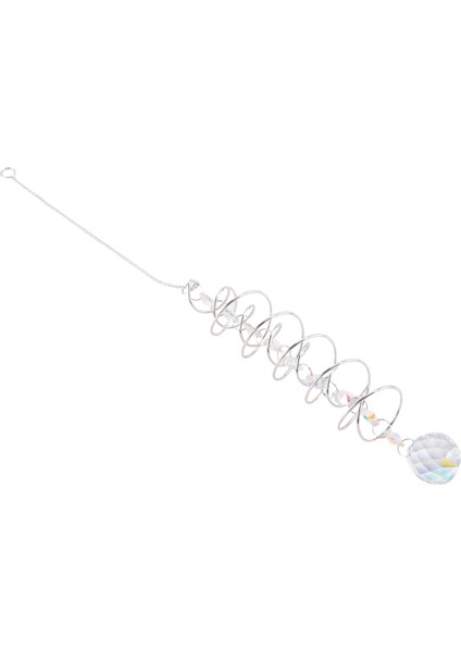17.7 Inç Gazing Ball Spiral Kuyruk, Dekoratif Rüzgar Döndürücü Güneş Yakalayıcı, Iç Mekan Dış Mekan Dekorasyonu Için Cam Kristaller (Yurt Dışından) fiyatları