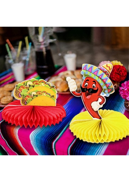 12 Adet Meksika Fiesta Petek Masa Orta Parçası Kaktüs Eşek Maraca Sombrero Gitar Masa Örtüsü Orta Parçalar Dekor (Yurt Dışından) fiyatları