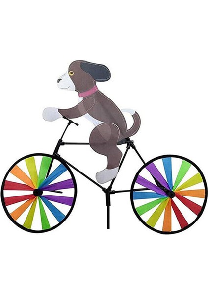 Bisiklet Rüzgar Döndürücü Bisiklet Bahçe Rüzgar Döndürücü Süsler Sevimli Hayvan Heykeli Bisiklet Döndürücü Çim Için Yel Değirmeni (Yurt Dışından)