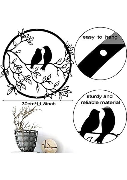 Metal Duvar Sanatı Ağaç Dalında Kuş Metal Kuş Duvar Silüeti Kuş Duvar Sanatı Dekor Oturma Odası Bahçe Yatak Odası Ofis (Yurt Dışından) modelleri