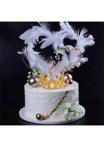 4 Adet Altın Taç Pasta Üstü Prenses Taç Pasta Süslemeleri Doğum Günü, Düğün, Parti ve Bebek Duşu Tacı (Yurt Dışından) modelleri