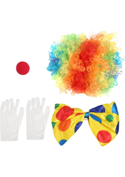 Palyaço Kostümü Palyaço Peruk Palyaço Burun Aksesuarları Papyon Beyaz Eldivenler Kadınlar Erkekler Yetişkinler Karnaval Partisi (Yurt Dışından)