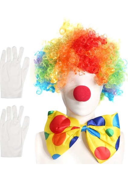 Palyaço Kostümü Palyaço Peruk Palyaço Burun Aksesuarları Papyon Beyaz Eldivenler Kadınlar Erkekler Yetişkinler Karnaval Partisi (Yurt Dışından) modelleri
