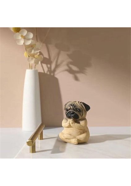 Pug Heykeli Ev Dekoru, Yoga Oturan Pug Yavrusu Heykelciği, Pug Yavrusu Ortağı Koleksiyonluk Köpek Heykeli, Reçine Mini Yavru Köpek Heykeli (Yurt Dışından) fırsatları