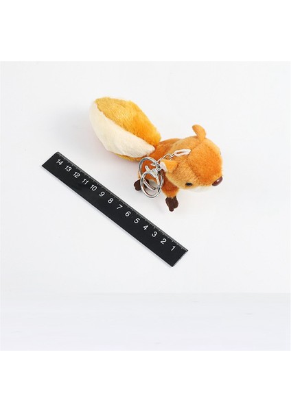 B Sevimli Mini Sincap Peluş Oyuncak Bebek Kolye Dekorasyon Anahtarlık Anahtarlık Sırt Çantası Büyük Boy Kuyruk Sincap Doğum Günü Hediyesi (Yurt Dışından) modelleri