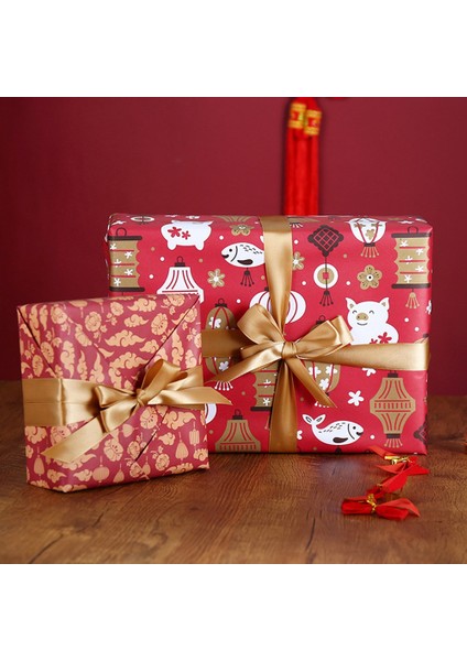 Sarma Kağıdı Sayfaları 6'lı Set, Bahar Şenliği Çin Yeni Yılı Kendin Yap Hediyesi Kırmızı Sarma Kağıdı, 70CM x 50CM (Yurt Dışından) modelleri