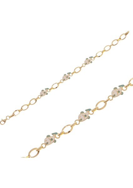 Balık Figürlü Çocuk Bileklik 14 Ayar Altın