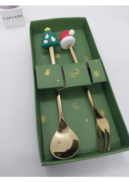 Yılbaşı Temalı Paslanmaz Çelik Çatal-Kaşık Seti fiyatları