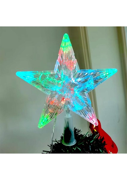 LED Şeffaf Beş Köşeli Yıldız Noel Ağacı Kule, Ev Noel Ağacı Süslemeleri, Noel Çelenk Süsleri (Yurt Dışından) fırsatları