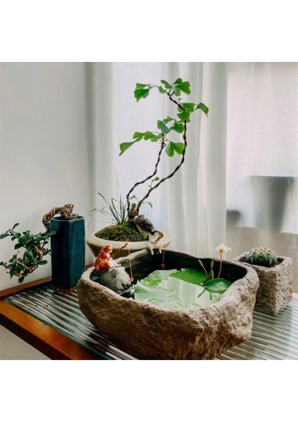 Balıkçı Kediler Heykel Figürleri Süs Akvaryum Balık Tankı Dekorasyonları Akvaryum Tankları, Bahçe, Masa (Yurt Dışından) modelleri