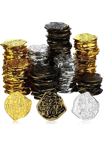 300 Adet Plastik Altın Madeni Paralar Korsan Madeni Paralar Çocuklar Oyun Madeni Paraları Korsan Partisi Hazine Sandığı Oyunları Jetonlar Oyuncaklar Cosplay (Yurt Dışından)