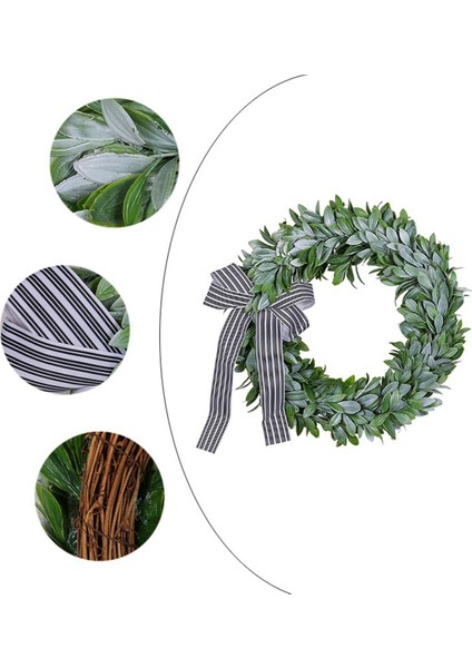 Yeşil Tavşan Kulağı Çelengi, Fiyonklu Yapay Okaliptüs Yaprakları Çelengi, Ön Kapı Için Bahar Paskalya Yeşillik Çelengi (Yurt Dışından) modelleri