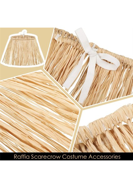 10 Parça Korkuluk Hasır Seti Rafya Malzeme Korkuluk Kostüm Aksesuarları Dekorasyon Rafya Boyun Kol ve Ayak Bileği Bağları (Yurt Dışından) fırsatları