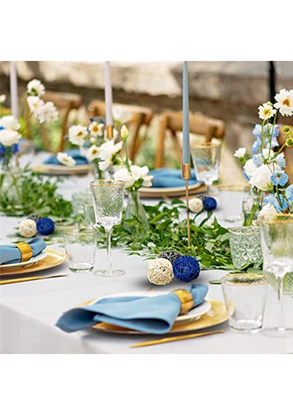 Rattan Süslemeler Dekoratif Top Dekorasyonu Ev Dekoru Oda Mutfak Düğün Dekorasyonları, Koyu Mavi, Gri, Beyaz (Yurt Dışından) fırsatları