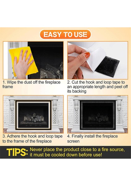 Şömine Ekranı, Şömine Ekranı Güvenli Örgü Kapısı, Şömine Örgü Ekran Perdesi, Bebek ve Evcil Hayvanın Girmesini Önlemek Için 73X100CM (Yurt Dışından) fırsatları