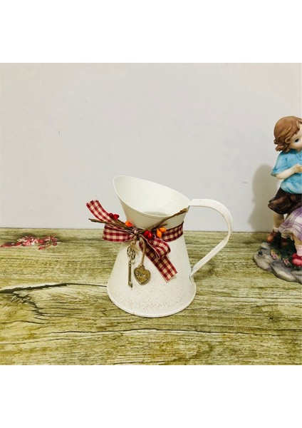 Çiçek Vazo Kova Yay Kalp Kolye Kutu Çiftlik Evi Rustik Sürahi Orta Parçalar Için Ülke Demir Sürahi Saksı Sürahi-B (Yurt Dışından) modelleri