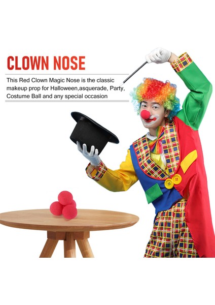 10 Adet Sevimli Kırmızı Top Sünger Palyaço Burnu Parti Düğün Dekorasyonu Noel Cadılar Bayramı Kostümü Sihirli Elbise Aksesuarları (Yurt Dışından) fırsatları