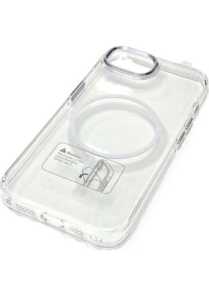 iPhone 16E Magsafe Destekli Krom Çerçeveli Şeffaf Sert Koruma Kılıf - Loop