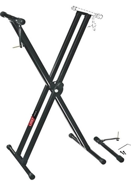 KS-04D Çift Profilli 7 Kademeli Üst Segmen Org Sehpası Standı Ayağı (Sabitleme Kayışlı) fırsatları