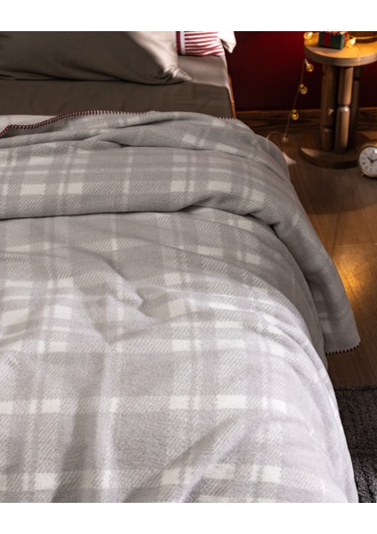 Faureux Çift Kişilik Jakarlı Pamuklu Battaniye - Gri fırsatları