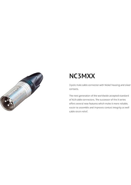 Cable Mikrofon Kablosu Club Series Mkıı Xlr 3 Kutuplu Neutrik NC3MXX / Xlr 3 Kutuplu Neutrik NC3FXX, Cırt Cırtlı Bantlı, Siyah (5m) modelleri